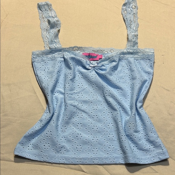 Edikted Tops - Edikted Sky Blue Lace Camisole